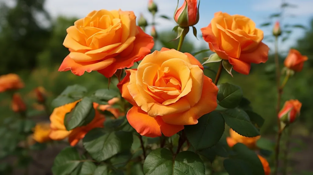 orange rose flower 