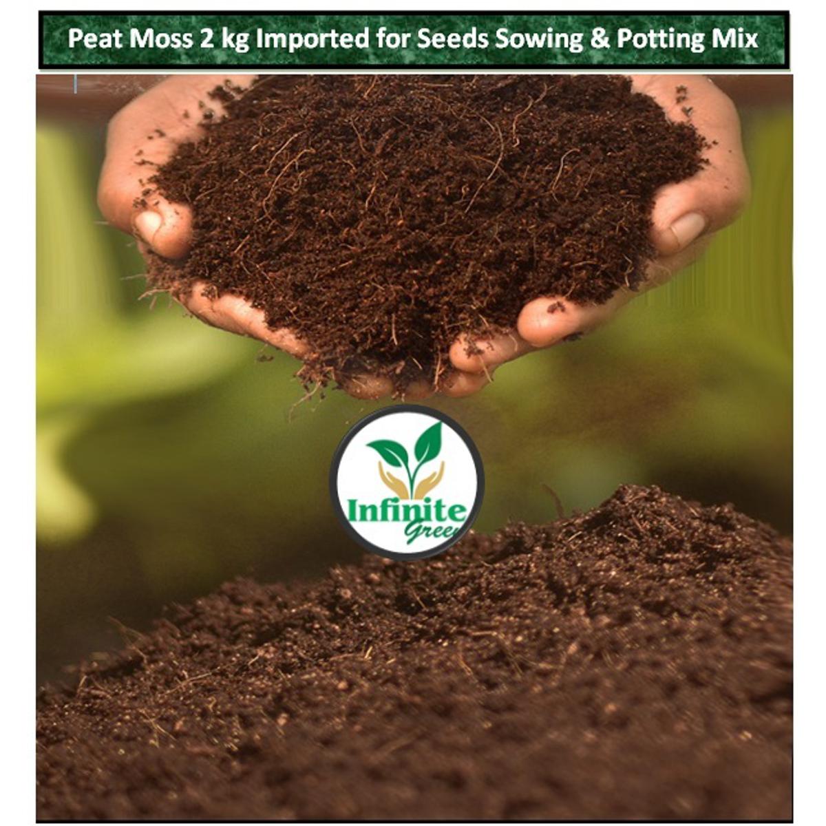 Peat Moss 1 Kg – Imported Black Gold for Seedling & Potting Mix