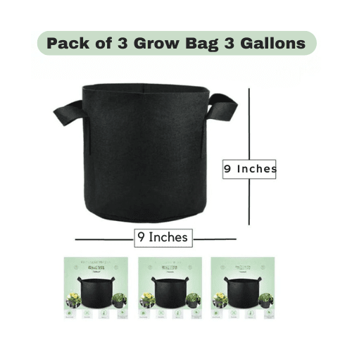 3 pack fabric grow bags 3 gallon heavy-duty handles