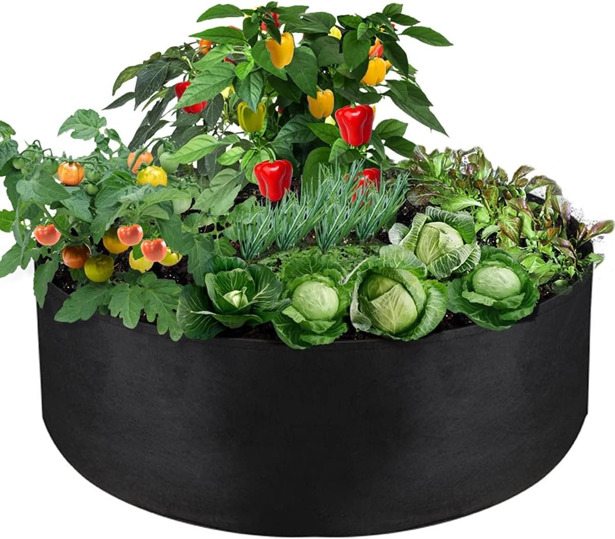 24 Gallon Round Fabric Grow Bag for Vegetables and Trees
